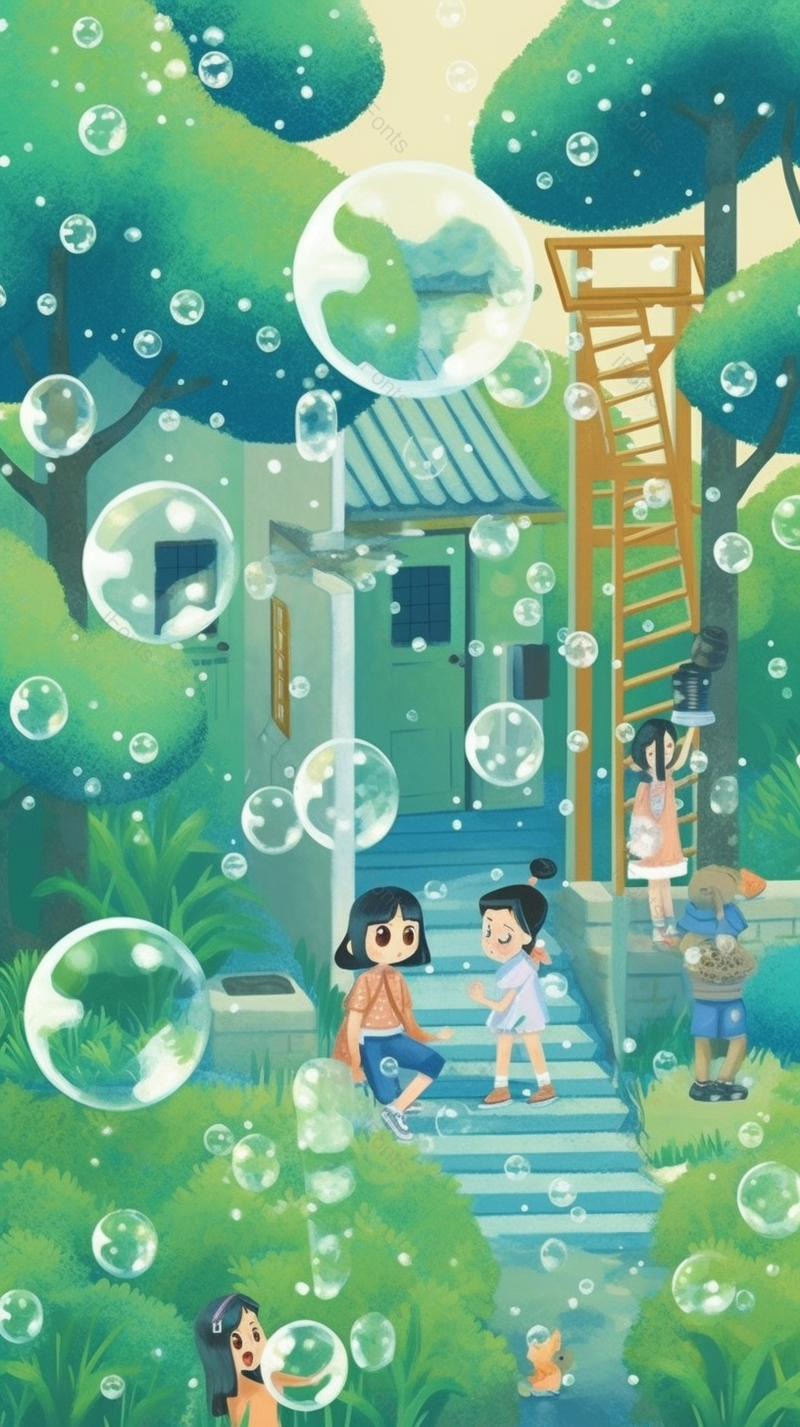 儿童节六一童真游乐园公园滑梯儿童嬉戏草丛小清新插画,插画/手绘图,插画/手绘图库,插画/手绘图下载,插画/手绘